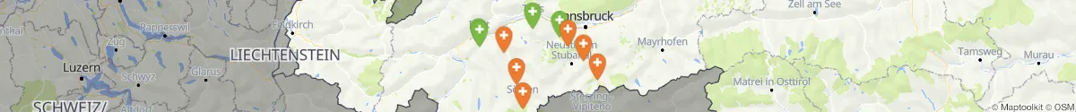 Kartenansicht für Apotheken-Notdienste in der Nähe von Sölden (Imst, Tirol)